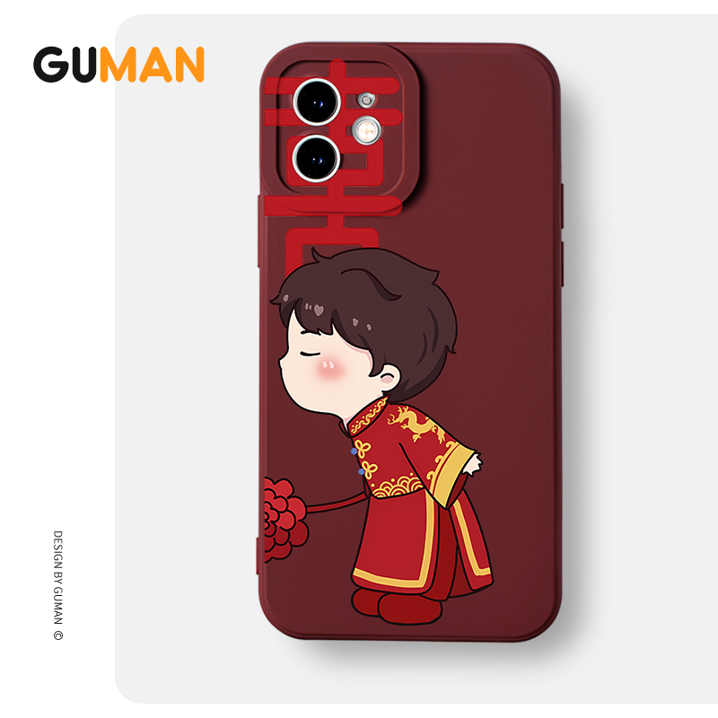 Ốp lưng GUMAN mềm tết nam nữ cặp đôi dễ thương đẹp Cho iPhone 15 14 13 12 11 Pro Max SE 2020 X XR XS 8 7 ip 6S 6 Plus kute xyb2507