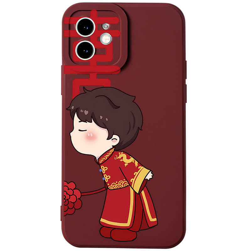 Ốp lưng GUMAN mềm tết nam nữ cặp đôi dễ thương đẹp Cho iPhone 15 14 13 12 11 Pro Max SE 2020 X XR XS 8 7 ip 6S 6 Plus kute xyb2507