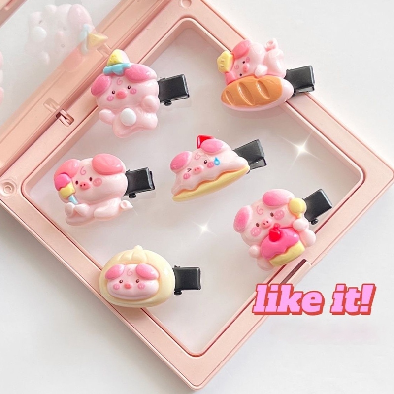 🌺🌺Kẹp Tóc Mái Mỏ Vịt Hình Heo Má Hồng Ngọt Ngào Đáng Yêu Dành Cho Nữ