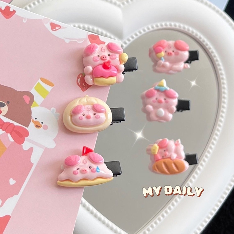 🌺🌺Kẹp Tóc Mái Mỏ Vịt Hình Heo Má Hồng Ngọt Ngào Đáng Yêu Dành Cho Nữ