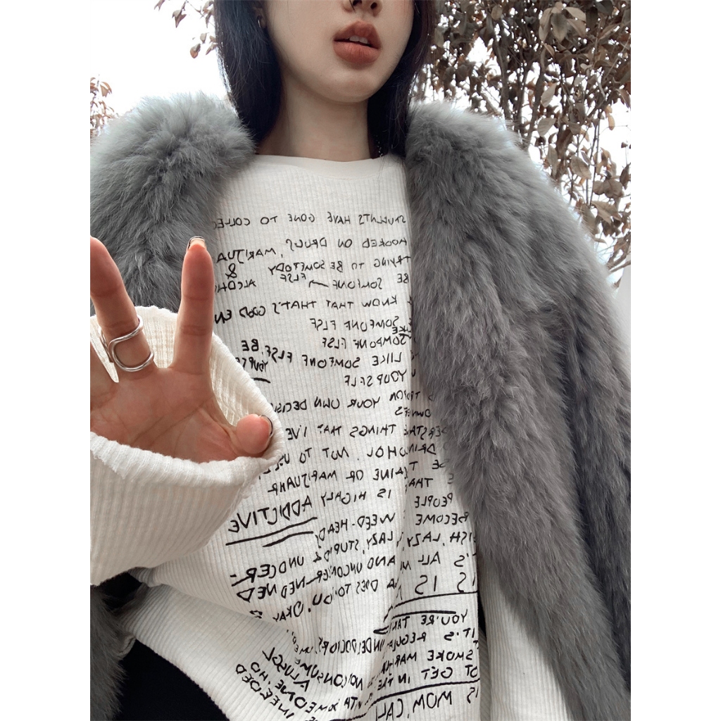 NZN Áo thun dài tay in chữ mới mùa thu