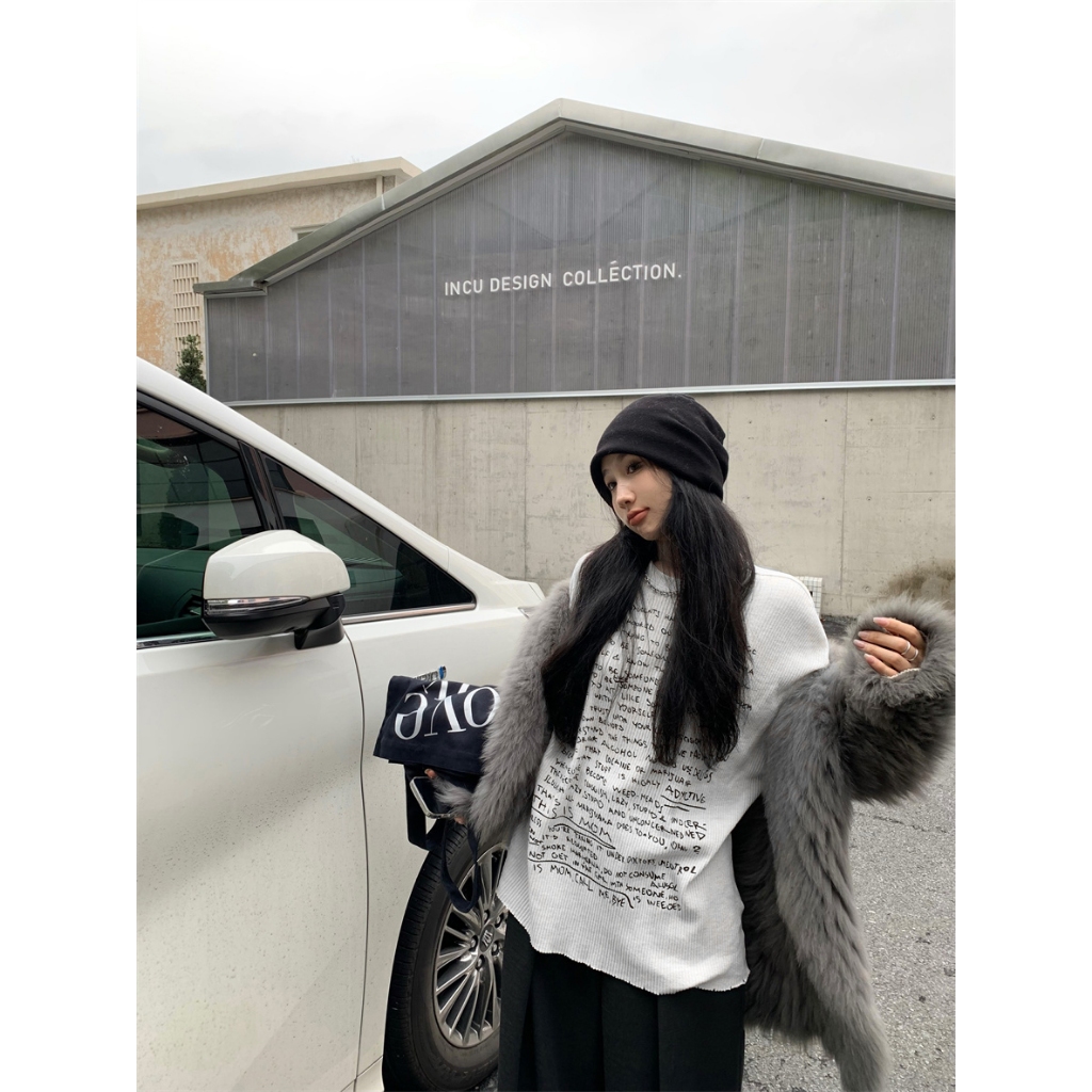 NZN Áo thun dài tay in chữ mới mùa thu