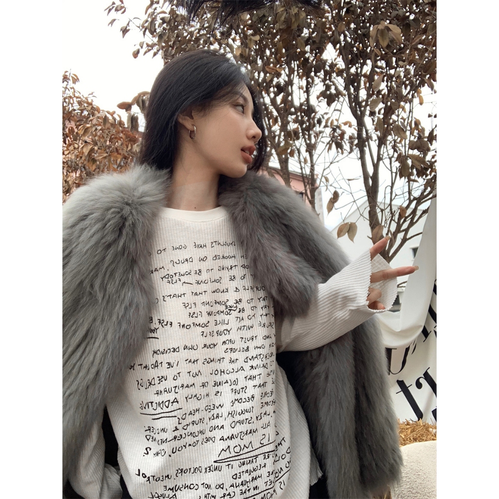 NZN Áo thun dài tay in chữ mới mùa thu