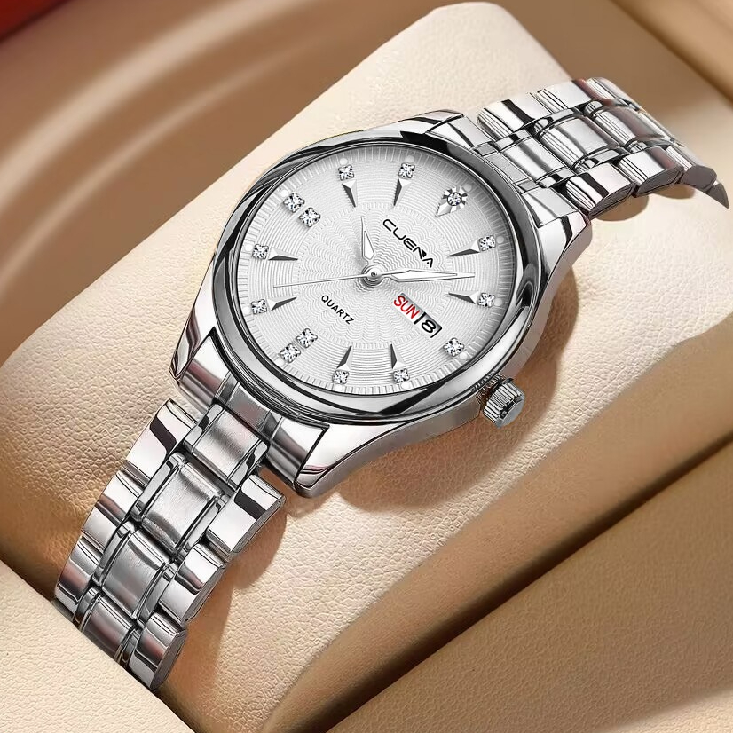 Cuena new ladies watch thương hiệu ban đầu thời trang sang trọng kinh doanh thông thường thạch anh tương tự thép không gỉ 3atm chống thấm nước 6085