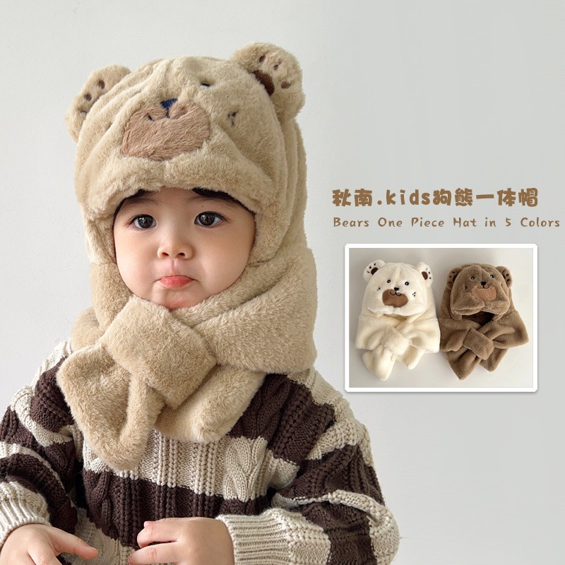 Mũ Len Che Tai Giữ Ấm Siêu Dễ Thương Cho Bé