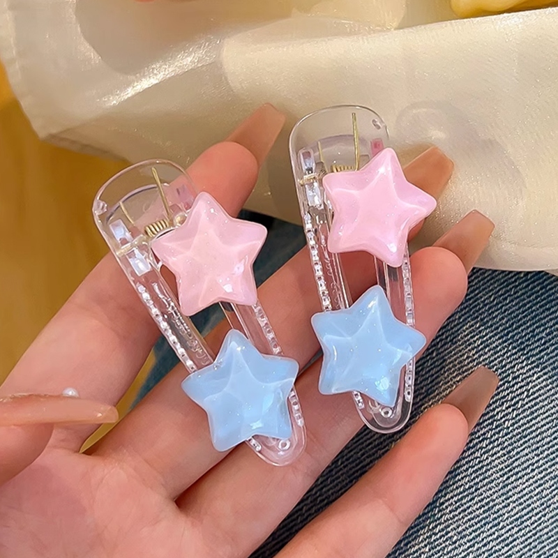 Miumiua🔮Y2K Kẹp Tóc Acrylic Hình Ngôi Sao Hoạt Hình Phong Cách Hàn Quốc Thời Trang SANRIO 7 Mùa Hè Cho Nữ