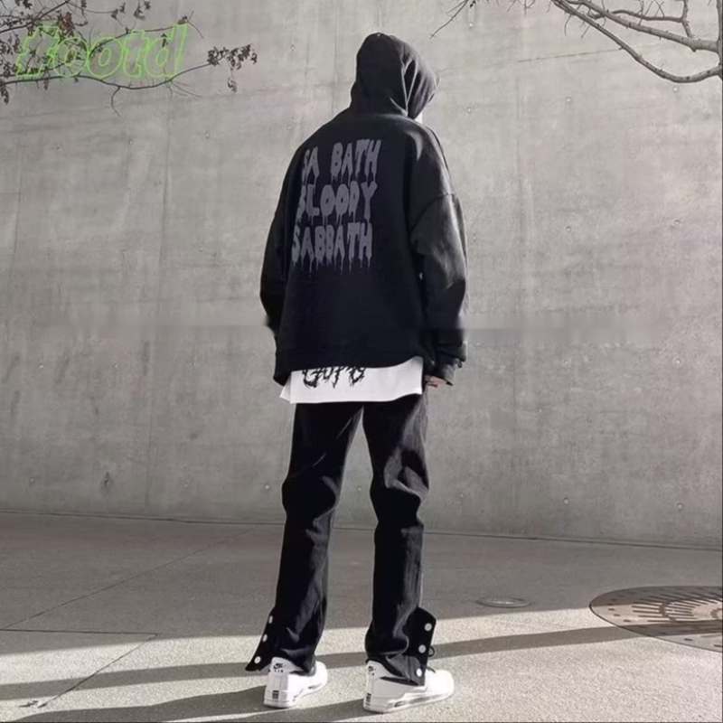 Quần jeans Dài Ống Rộng Phong Cách harajuku Thời Trang Cho Nam