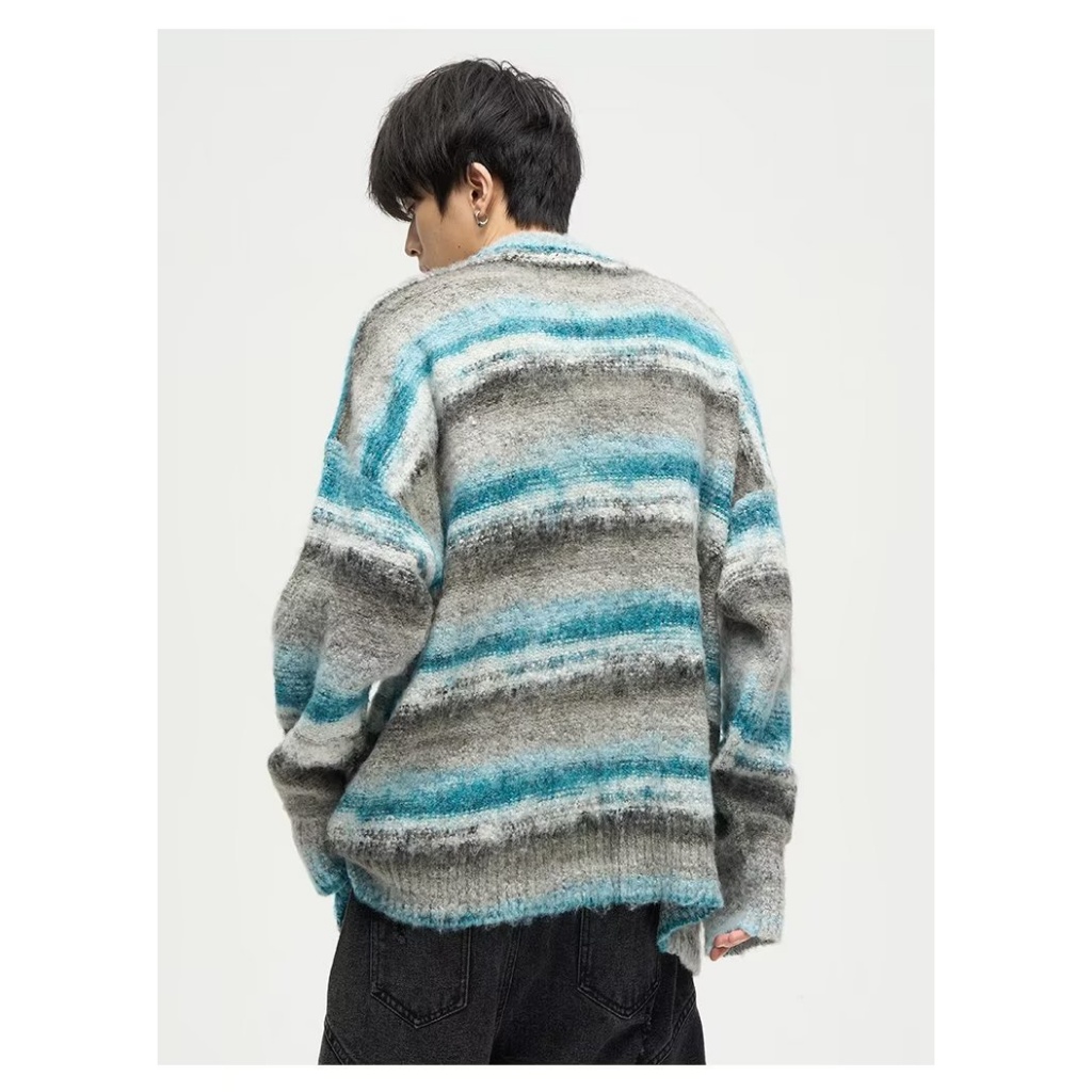 Áo Khoác cardigan Họa Tiết Kẻ Sọc Phong Cách vintage Thời Trang Cho Nữ