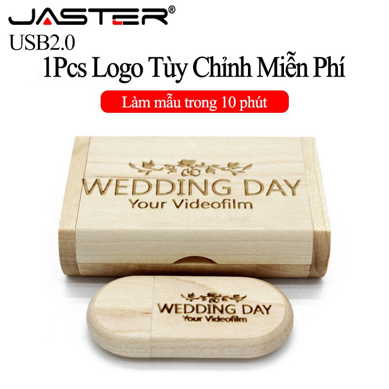 Đồng Hồ Đeo Tay cod! Jaster (logo khách hàng miễn phí) ổ đĩa flash usb bằng gỗ 64gb gỗ có hộp đựng thẻ nhớ 32gb quà cưới u đĩa 16gb ổ bút chụp ảnh 8gb mặt dây chuyền 4gb