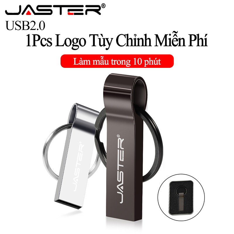 Móc khóa ổ đĩa flash JASTER usb 2.0 128gb 64gb 32gb 16gb 8gb 4gb bằng kim loại có hộp/ logo tùy chỉnh