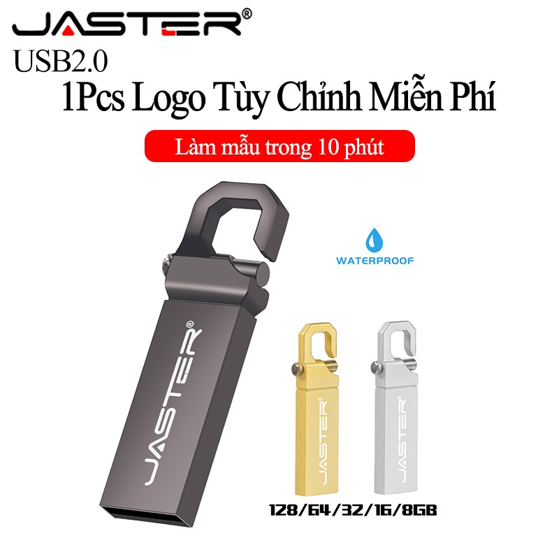 Jaster logo tùy chỉnh miễn phí ổ đĩa flash usb 2.0 128gb vòng chìa khóa miễn phí ổ bút 64gb thẻ nhớ chống nước 32gb quà tặng sáng tạo mặt dây chuyền 16gb khắc laser u đĩa 8gb 4gb