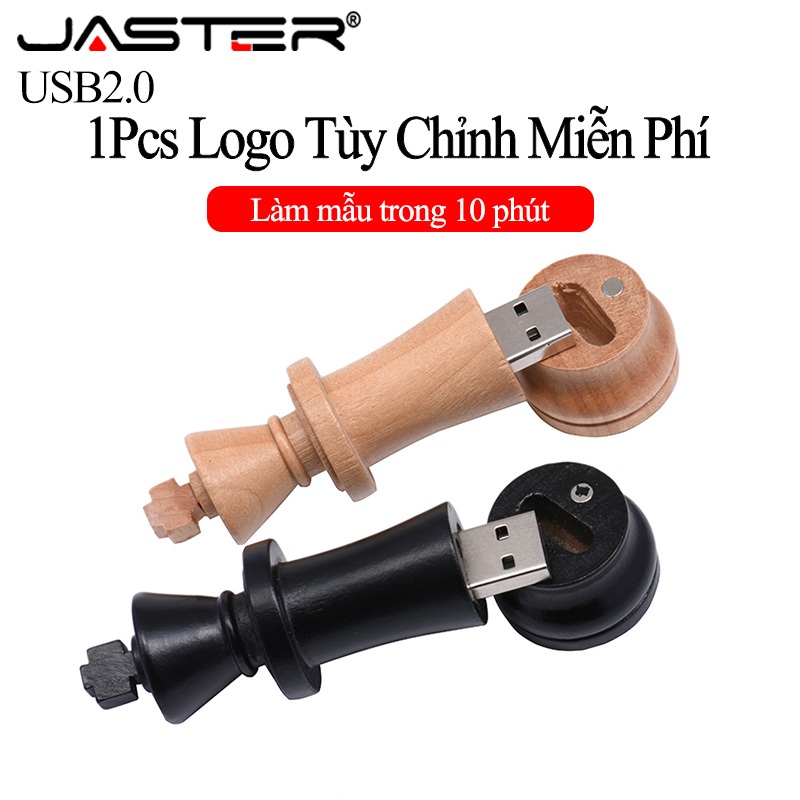 Jaster (logo tùy chỉnh miễn phí) ổ đĩa flash usb 2.0 128gb quà tặng sáng tạo thẻ nhớ 64gb ổ bút cờ vua 32gb mini pendrive 16gb đĩa u bằng gỗ 8gb 4gb
