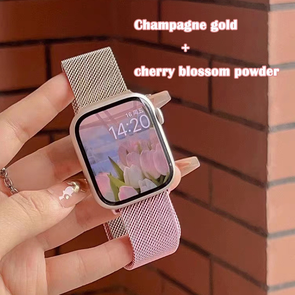 Dây Đeo Đồng Hồ Từ Tính 14 Màu gradient Cho iwatch band 49mm 45mm 41mm 44mm 40mm 38mm 42mm iwatch series 9 ultra 8 7 3 5 6 se 4 2