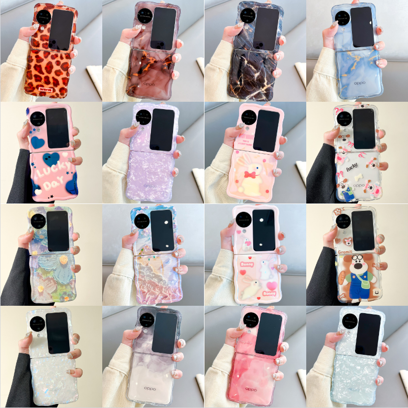Bao Da Điện Thoại Nắp Gập Chống Rơi Vẽ Họa Tiết graffiti Cho oppo find n3 flip oppo find n2 Ốp