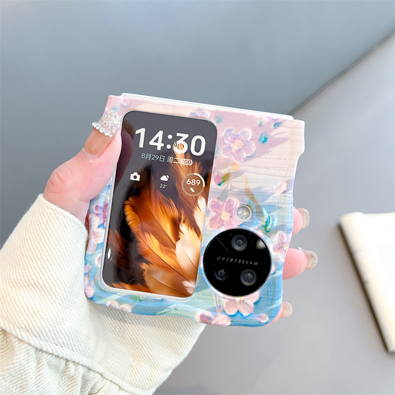 Bao Da Điện Thoại Nắp Gập Chống Rơi Vẽ Họa Tiết graffiti Cho oppo find n3 flip oppo find n2 Ốp