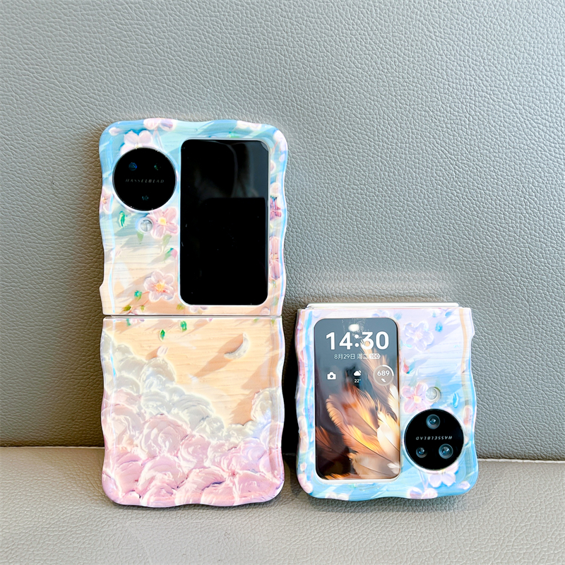 Bao Da Điện Thoại Nắp Gập Chống Rơi Vẽ Họa Tiết graffiti Cho oppo find n3 flip oppo find n2 Ốp