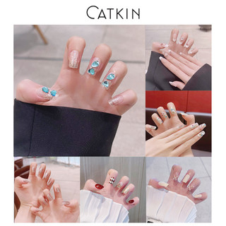 CATKIN Bộ 24 Miếng Dán Móng Tay Giả 15 Màu Thời Trang