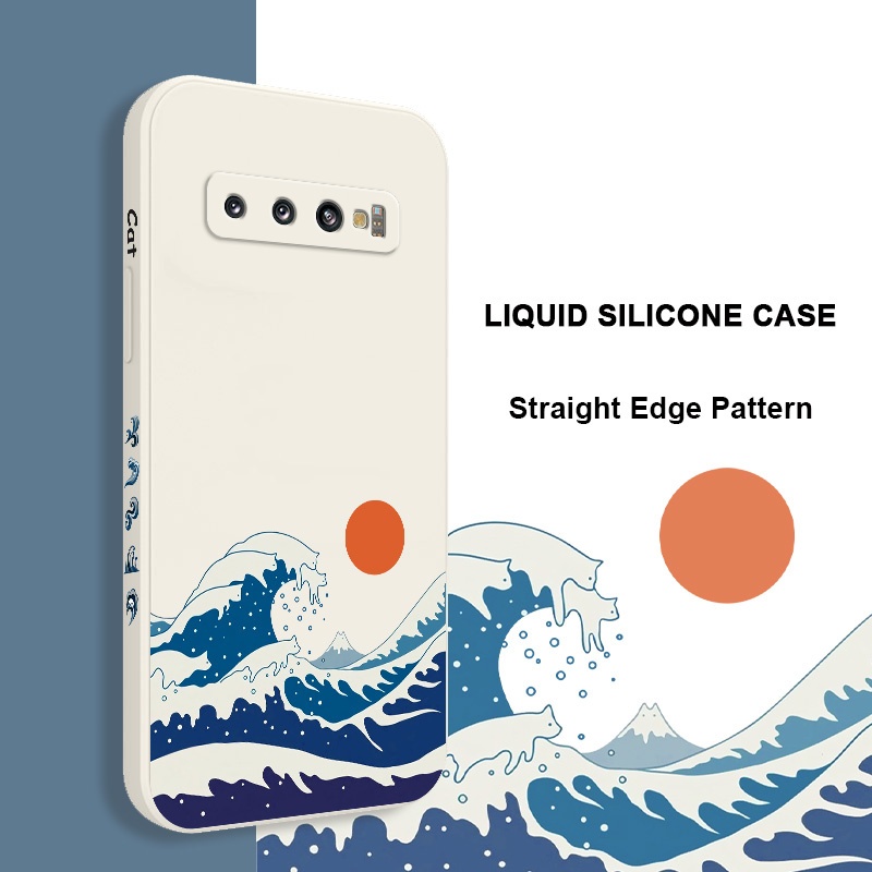 Ốp Điện Thoại Mềm Hình Mèo Gợn Sóng Cho samsung galaxy s10 s10e plus s9 plus