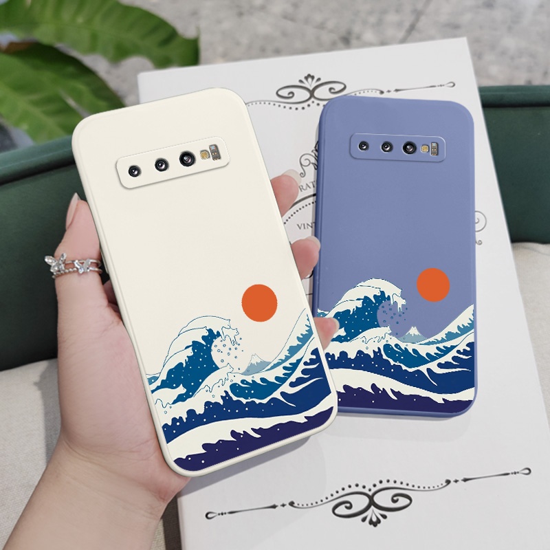 Ốp Điện Thoại Mềm Hình Mèo Gợn Sóng Cho samsung galaxy s10 s10e plus s9 plus