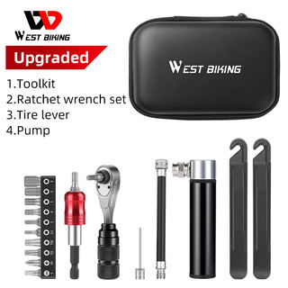  WEST BIKING Bộ Dụng Cụ Cờ Lê Vặn Sửa Chữa Lốp Xe Đạp Chuyên Nghiệp Nhỏ Gọn