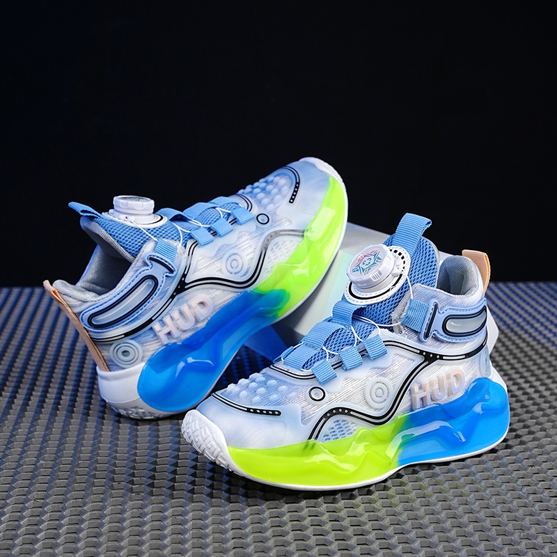 Giày Bóng Rổ Có Dây Cột Và Nút Xoay size 28-40 Dành Cho Bé Trai Bé Gái