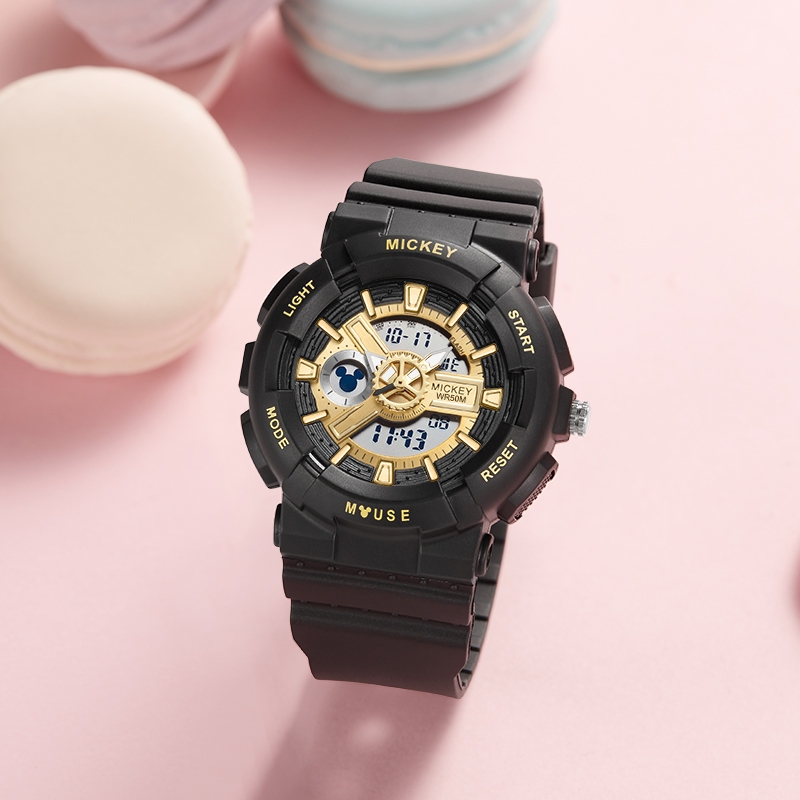 Disney MK-15057 Đồng Hồ Điện Tử Thể Thao Màn Hình Phát Quang Chống Thấm Nước 50M