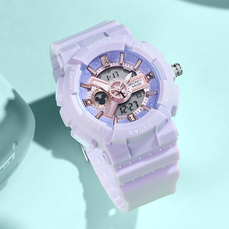Disney MK-15057 Đồng Hồ Điện Tử Thể Thao Màn Hình Phát Quang Chống Thấm Nước 50M