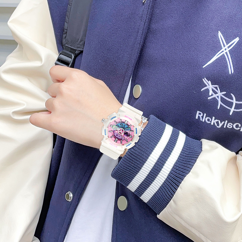 Disney MK-15141W Đồng Hồ Điện Tử Thể Thao Màn Hình Dạ Quang Chống Thấm Nước 50M