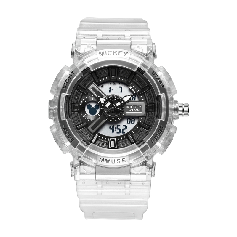 Disney MK-15141W Đồng Hồ Điện Tử Thể Thao Màn Hình Dạ Quang Chống Thấm Nước 50M