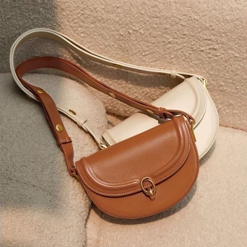 Túi Da pu Đeo Chéo Màu Trơn Thời Trang Cho Nữ