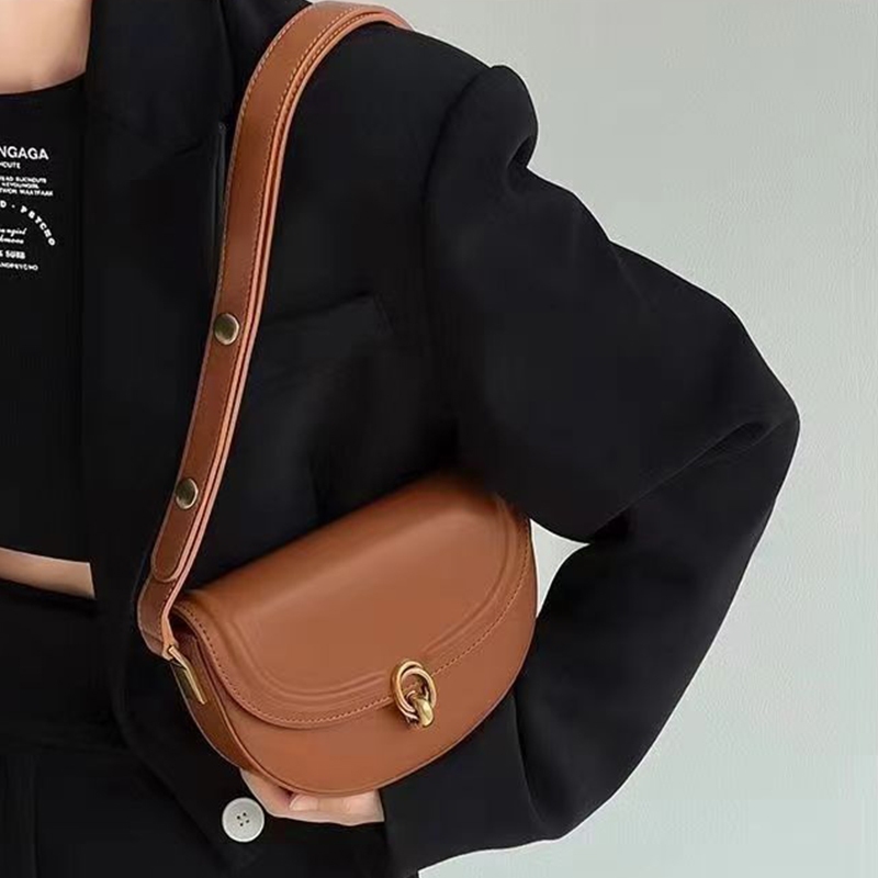 Túi Da pu Đeo Chéo Màu Trơn Thời Trang Cho Nữ