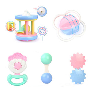 Coolplay set 5 Đồ Chơi Lục Lạc Cầm Tay Dễ Thương Cho Bé Mọc Răng