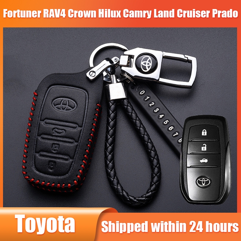 Bọc Chìa Khoá For Toyota Fortuner RAV4 Crown Hilux Camry Land Cruiser Prado Ốp Bảo Vệ Khóa Xe
