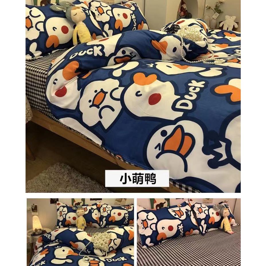 Bộ Bốn Mảnh Ván Trượt Mùa Đông Kẻ Caro Đen Phong Cách Bắc Âu Cho Học Sinh