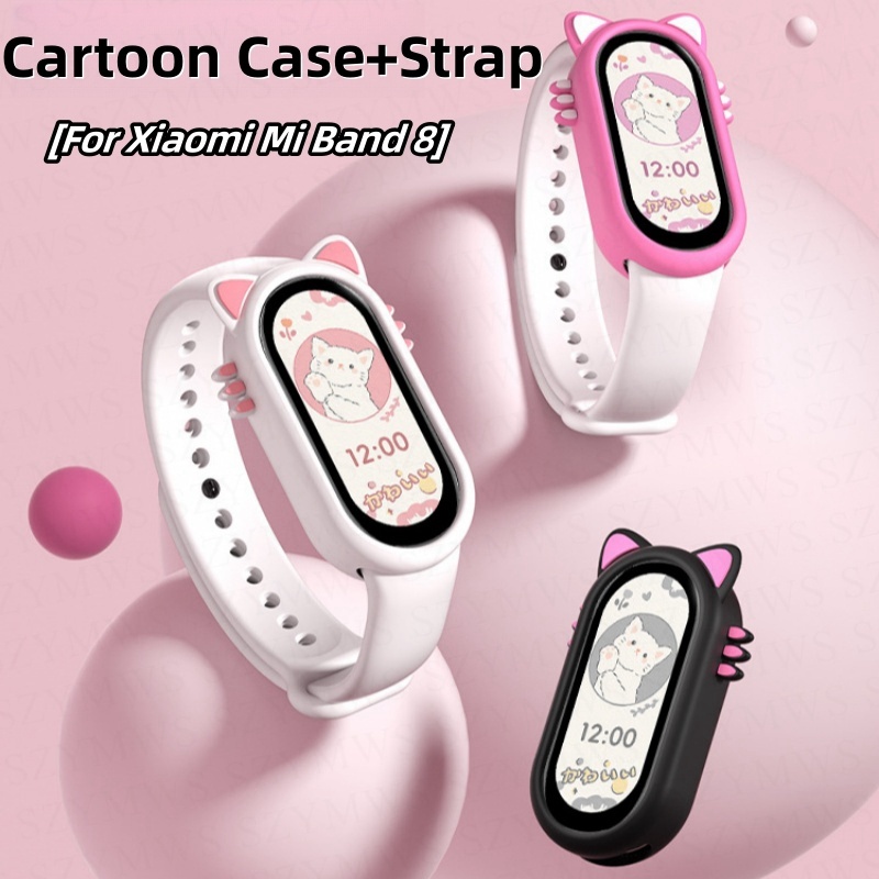 Silicone Ốp Silicon Họa Tiết Hoạt Hình Bảo Vệ Màn Hình Cho xiaomi mi band 8 miband 8