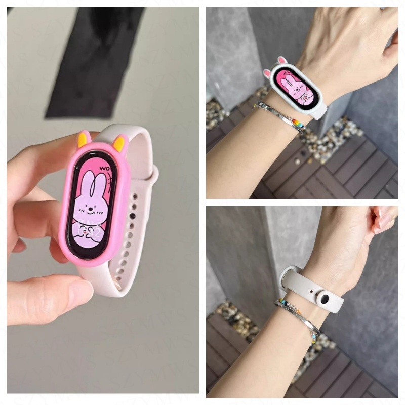 Silicone Ốp Silicon Họa Tiết Hoạt Hình Bảo Vệ Màn Hình Cho xiaomi mi band 8 miband 8