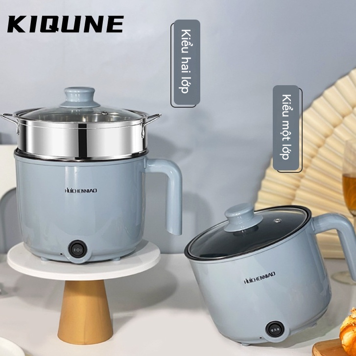 KIQUNE Ca Nấu Mì Nồi Lẩu Mini Đa Năng Siêu Tốc Dành Cho Sinh Viên Văn Phòng Gia Đình Siêu Tiện Lợi IGN23B094W