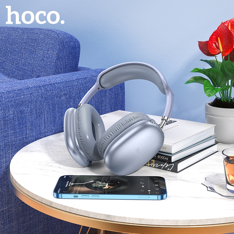 Tai nghe chụp tai Bluetooth HOCO W35 AIR, 45h nghe nhạc, Micro đàm thoại, Không đau tai - Hàng Chính Hãng.