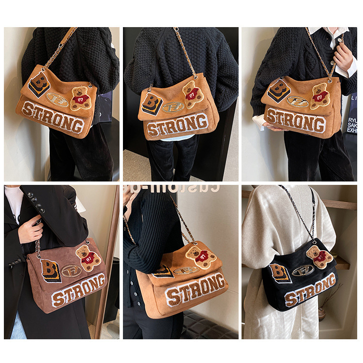 Túi Đeo Chéo Da Lộn Cao Cấp Mẫu Mới 2023 Thời Trang Thu Đông Dành Cho Nữ