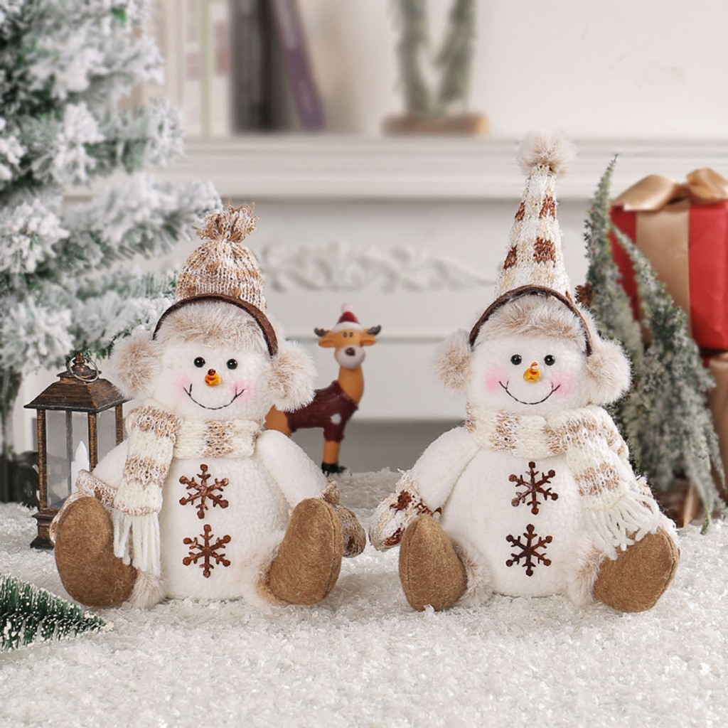 Búp Bê Ông Già Noel Nai Sừng Tấm Để Bàn Trang Trí