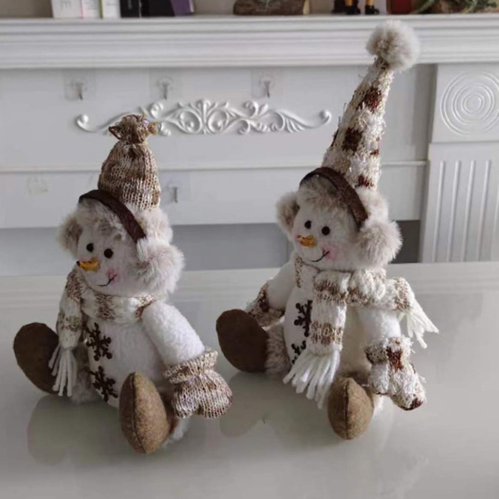 Búp Bê Ông Già Noel Nai Sừng Tấm Để Bàn Trang Trí
