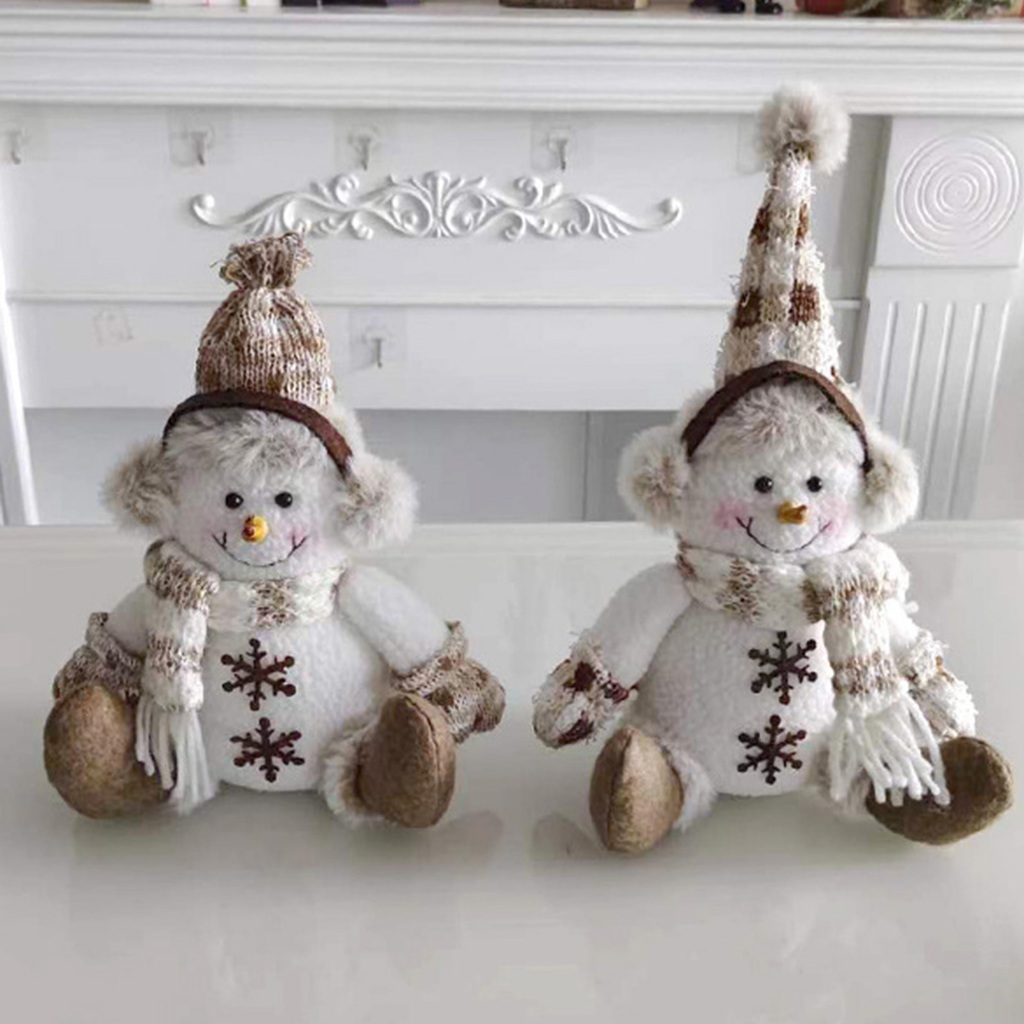 Búp Bê Ông Già Noel Nai Sừng Tấm Để Bàn Trang Trí
