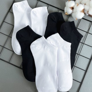 Vớ Thuyền cotton Cổ Thấp Khử Mùi Hôi Màu Trắng Đen Xám Thời Trang Xuân Hè Dành Cho Nam Và Nữ