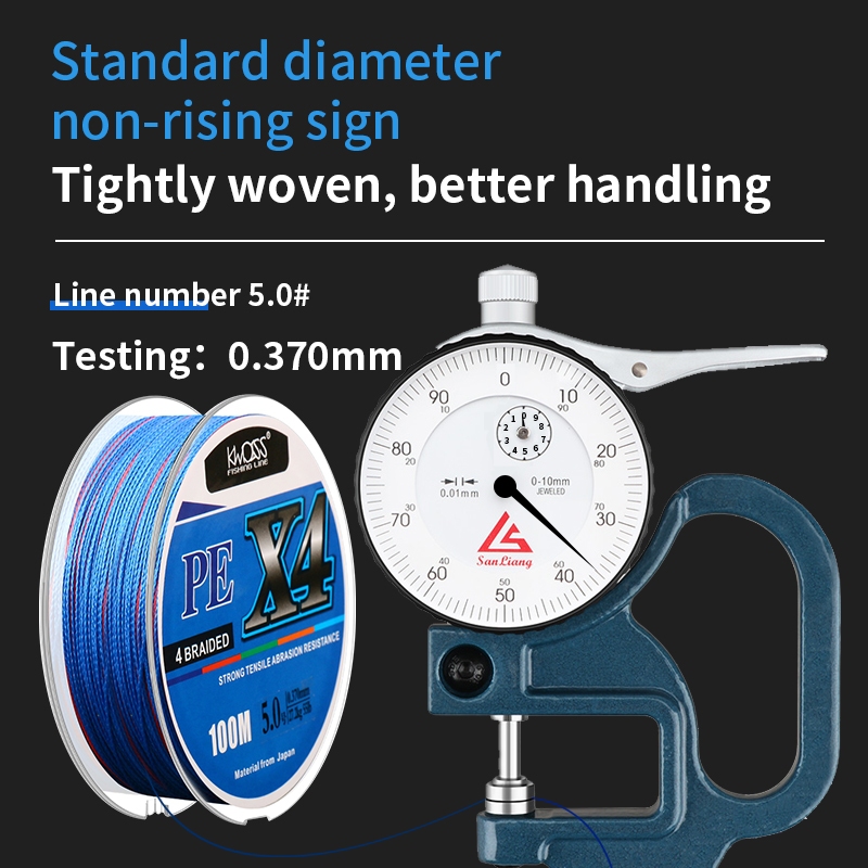 Nhật Bản cước câu cá siêu bền PE X4 100m power tàng hình siêu bền Nhanh chóng xuống nước
