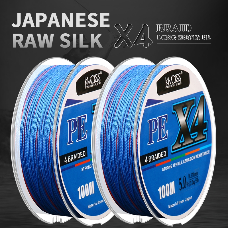 Nhật Bản cước câu cá siêu bền PE X4 100m power tàng hình siêu bền Nhanh chóng xuống nước