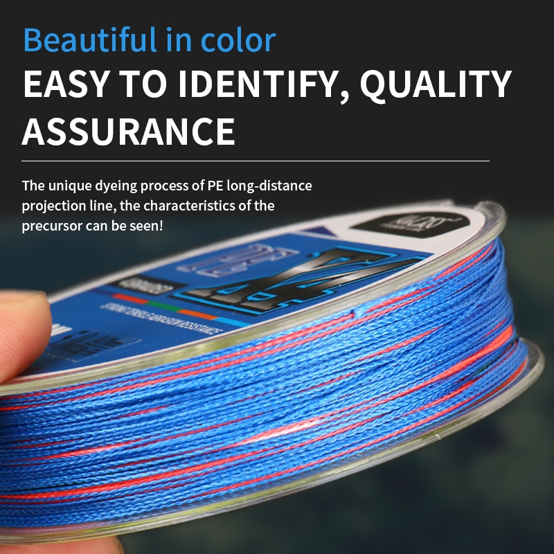 Nhật Bản cước câu cá siêu bền PE X4 100m power tàng hình siêu bền Nhanh chóng xuống nước