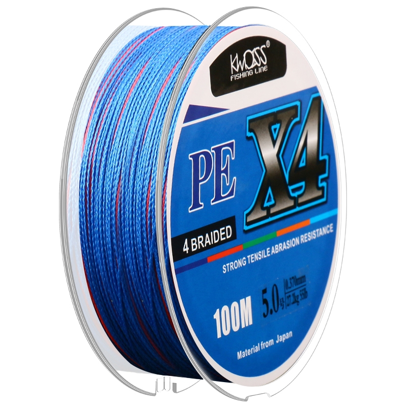 Nhật Bản cước câu cá siêu bền PE X4 100m power tàng hình siêu bền Nhanh chóng xuống nước