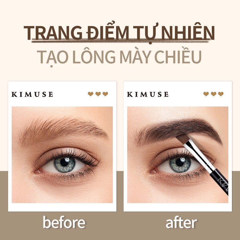 Bộ đôi Gel Kẻ Lông Mày Kimuse Chống Nước Lâu Phai 5 Màu Sắc Tùy Chọn 2PCS