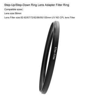 82-62 / 67 / 72 / 82 / 86 / 95 / 105mm step-up / step-down ring lens adapter vòng lọc cho ống kính 60mm sang uv nd cpl gnd bộ lọc ống kính