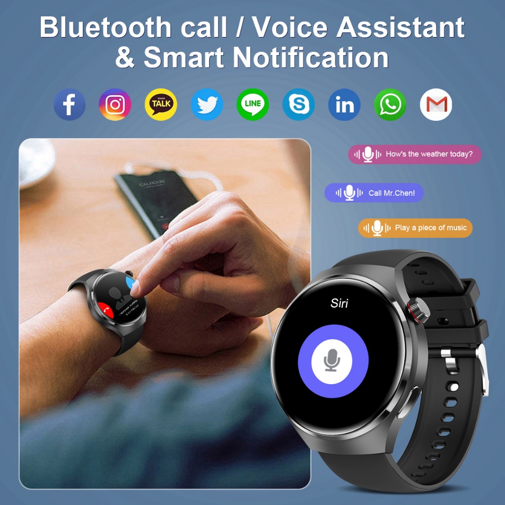 Lige Đồng Hồ Thông Minh Kết Nối bluetooth 1.6 inches Có Chức Năng Nghe Gọi